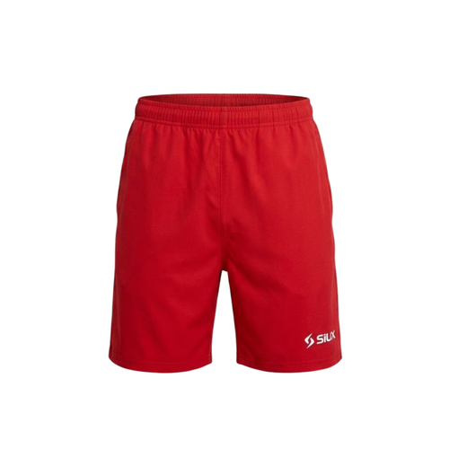 Short técnico de pádel Siux Match 2026 color rojo para hombre, ropa deportiva de alta gama. 